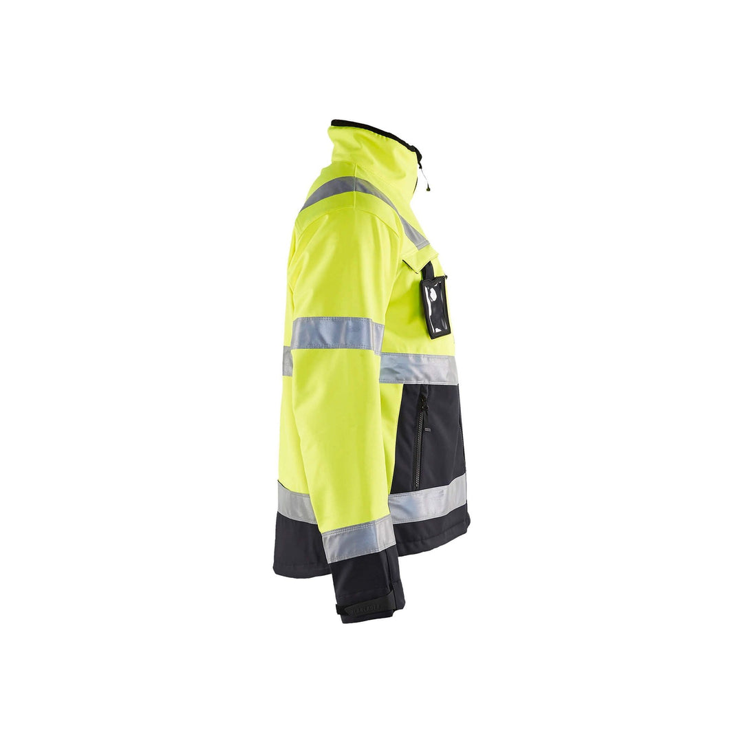 Blaklader 49002517 Hi-Vis Softshell Jacket Yellow/Black Right #colour_yellow-black