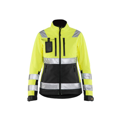 Blaklader 49022517 Hi-Vis Softshell Jacket Yellow/Black Main #colour_yellow-black