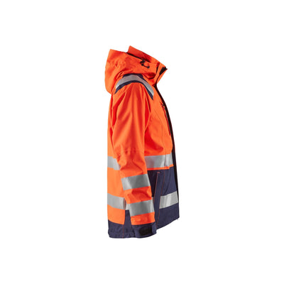 Blaklader 49041987 Hi-Vis Softshell Jacket Orange/Navy Blue Right #colour_orange-navy-blue