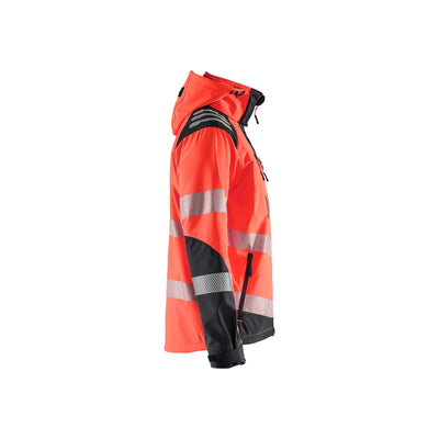Blaklader 44912513 Hi-Vis Softshell Jacket Waterproof Breathable Red/Black Right #colour_red-black
