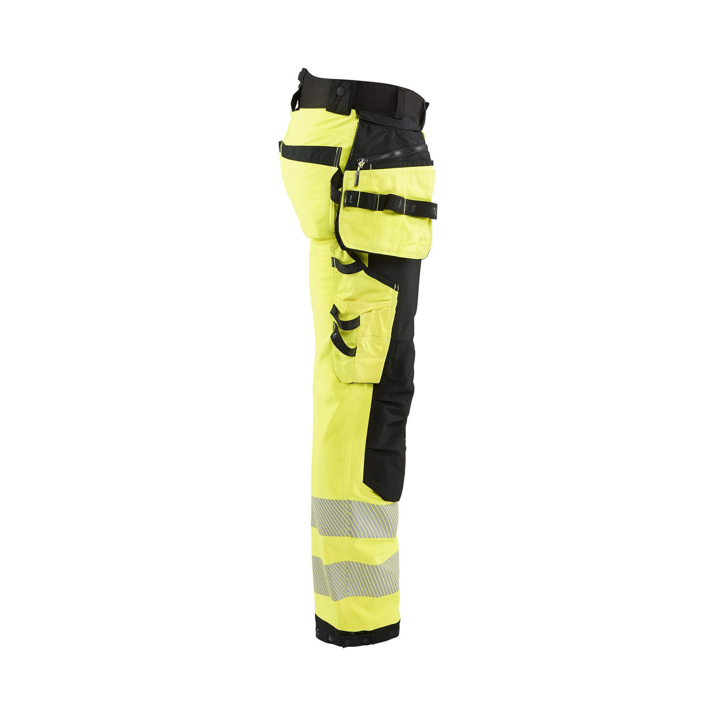 Blaklader 18202513 Hi-Vis Softshell Trousers Yellow/Black Right #colour_yellow-black