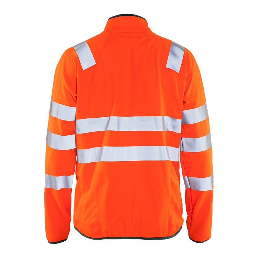 Blaklader 49062512 Hi-Vis Softshell jacket Orange Rear #colour_orange
