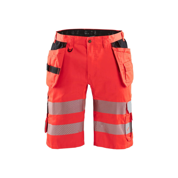 Blaklader 15861811 Hi-Vis Stretch Shorts Hi-Vis Red Main #colour_hi-vis-red