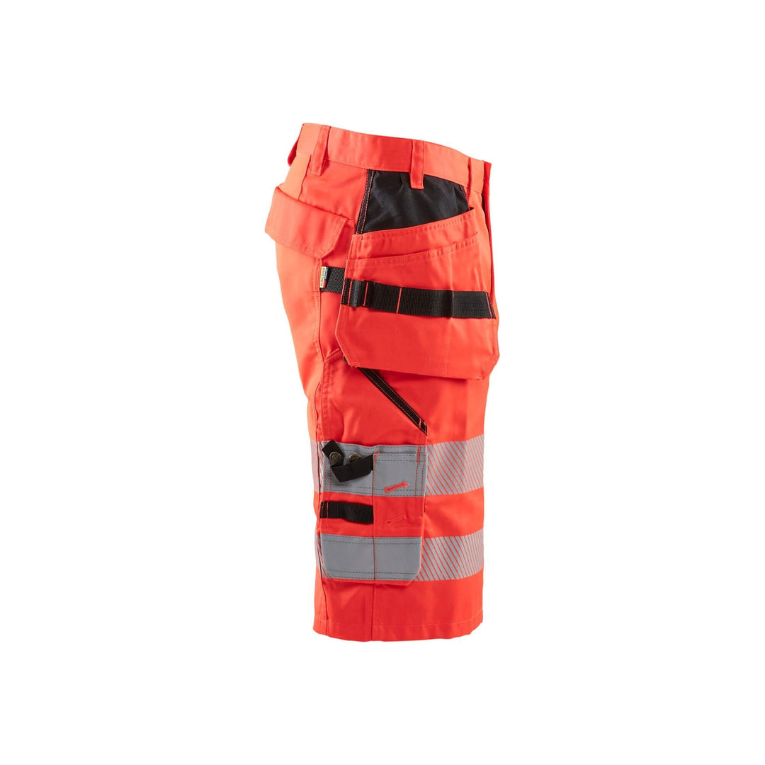 Blaklader 15861811 Hi-Vis Stretch Shorts Hi-Vis Red Right #colour_hi-vis-red