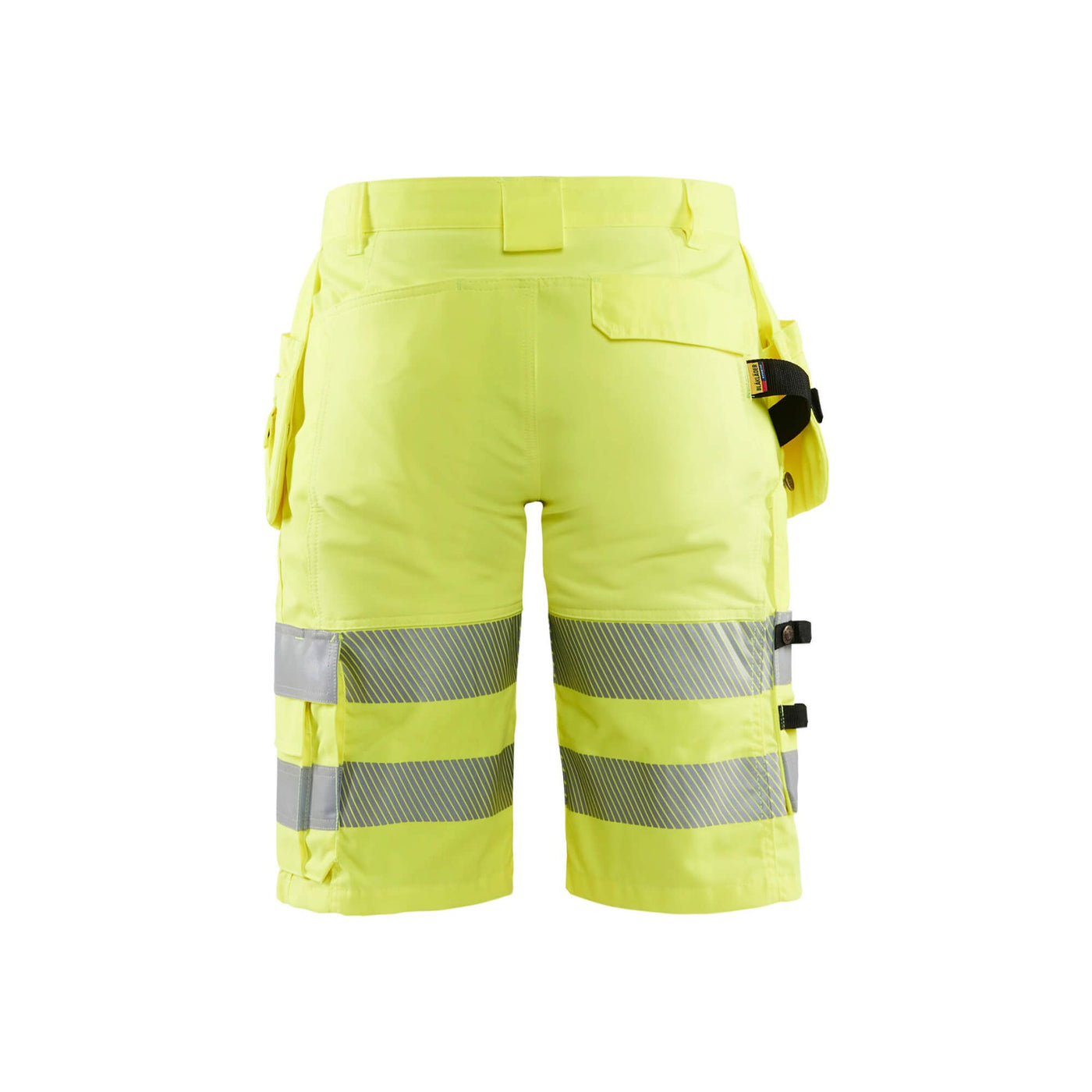 Blaklader 15861811 Hi-Vis Stretch Shorts Hi-Vis Yellow Rear #colour_yellow