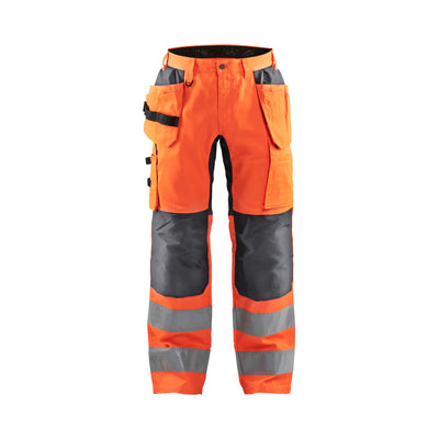 Blaklader 15521811 Hi-Vis Stretch Trousers Hi-Vis Orange/Mid Grey Main #colour_hi-vis-orange-mid-grey