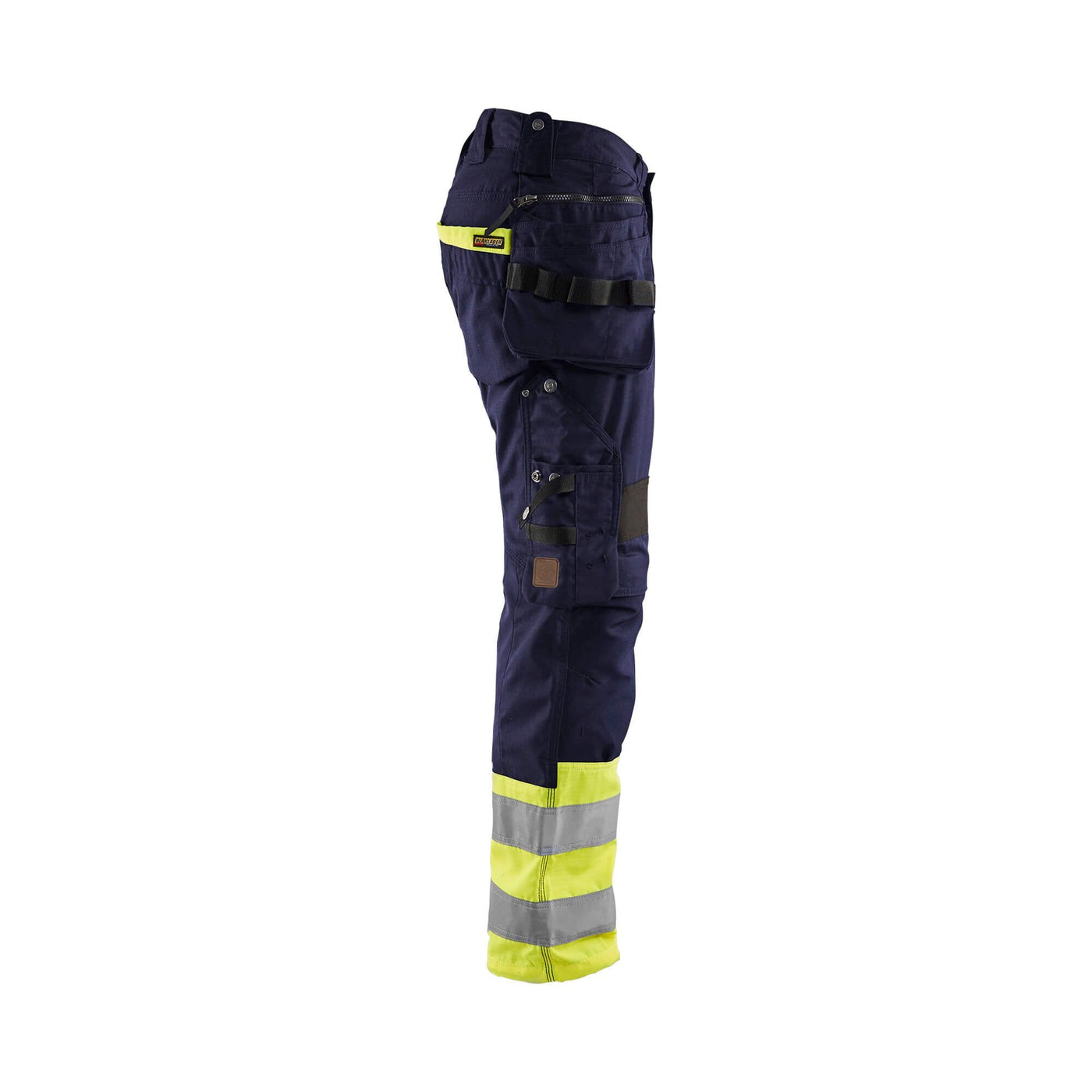 Blaklader 19941330 Hi-Vis Stretch Trousers Navy Blue/Hi-Vis Yellow Right #colour_navy-blue-yellow