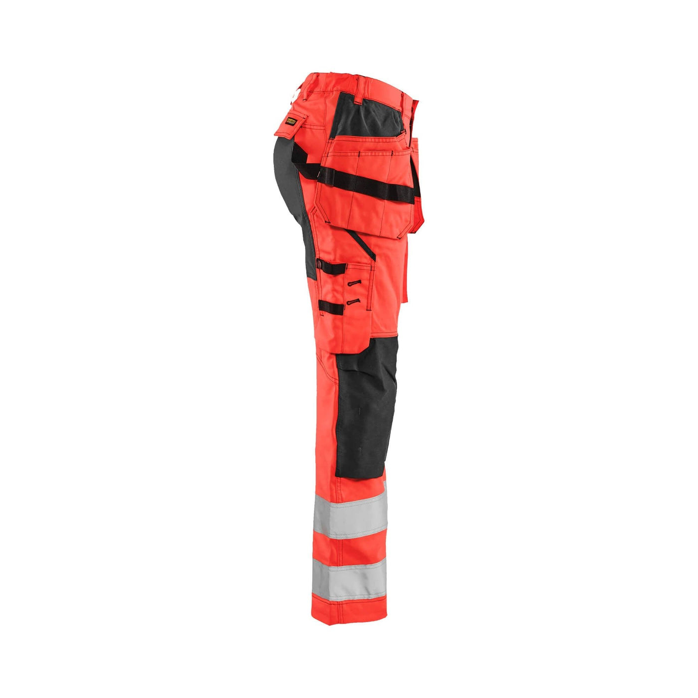 Blaklader 71631811 Hi-Vis Stretch Trousers Red/Black Right #colour_red-black