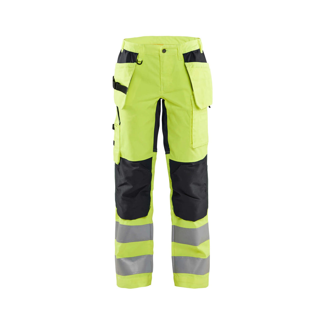 Blaklader 71631811 Hi-Vis Stretch Trousers Yellow/Black Main #colour_yellow-black