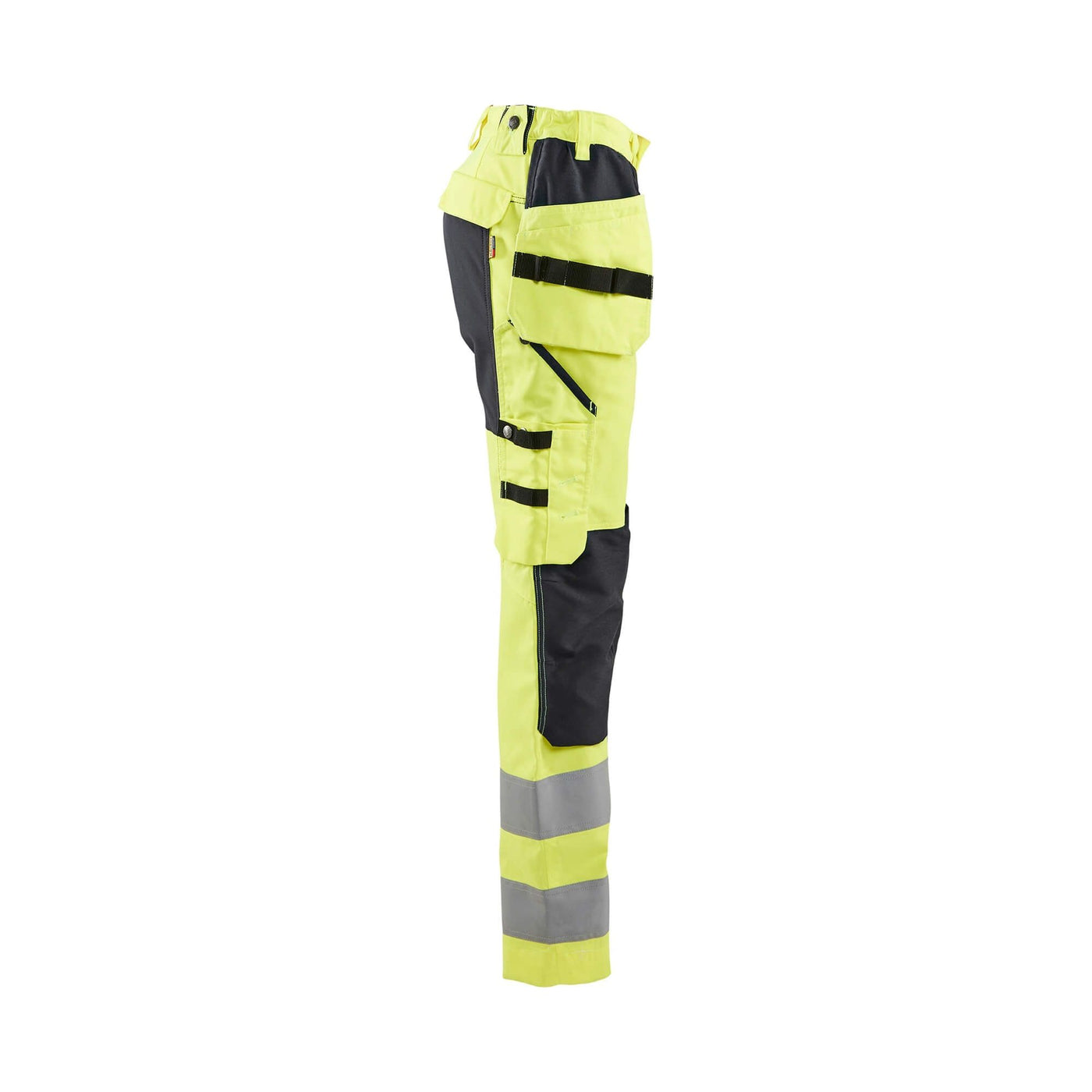 Blaklader 71631811 Hi-Vis Stretch Trousers Yellow/Black Right #colour_yellow-black