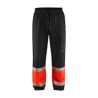 Blaklader 15492526 Hi-Vis Sweat pants Black/Red Main #colour_black-red