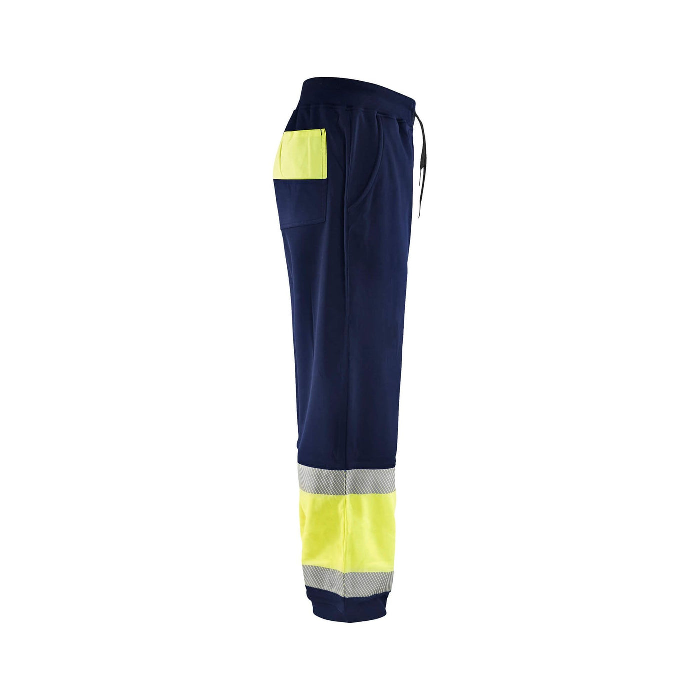 Blaklader 15492526 Hi-Vis Sweat pants Navy Blue/Hi-Vis Yellow Right #colour_navy-blue-yellow