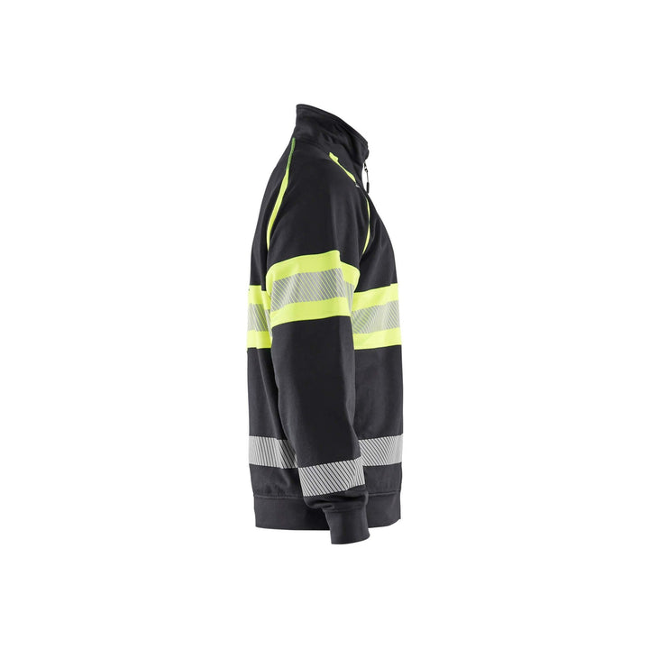 Blaklader 35511158 Hi-Vis Sweater Black/Hi-Vis Yellow Right #colour_black-hi-vis-yellow