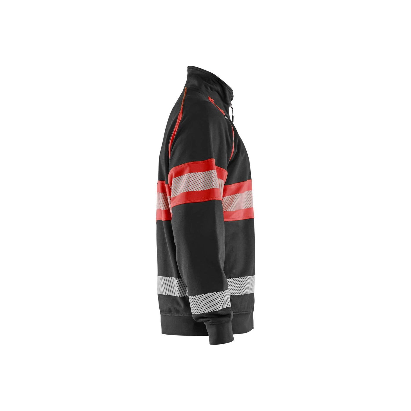 Blaklader 35511158 Hi-Vis Sweater Black/Red Right #colour_black-red