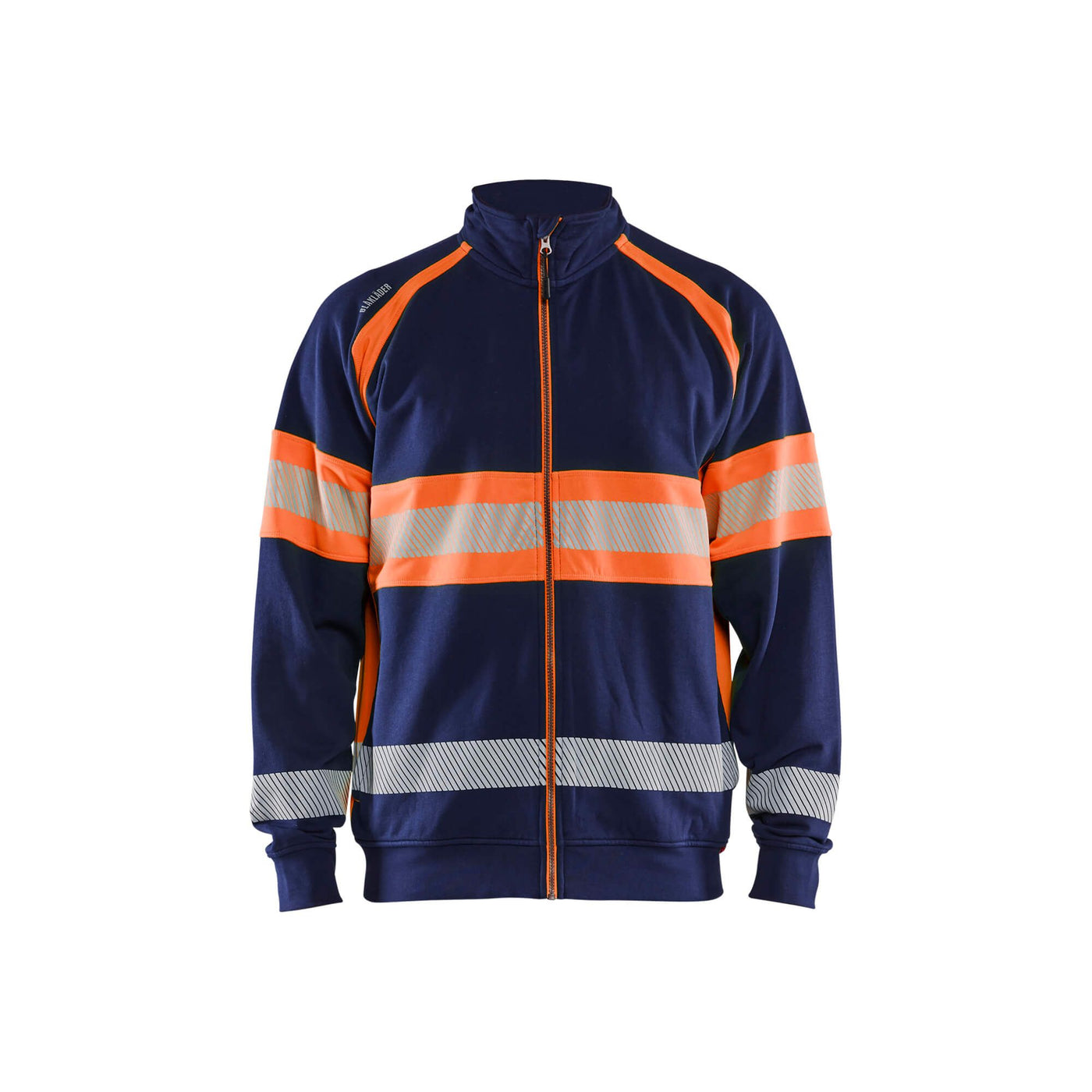 Blaklader 35511158 Hi-Vis Sweater Navy Blue/Orange Main #colour_navy-blue-orange