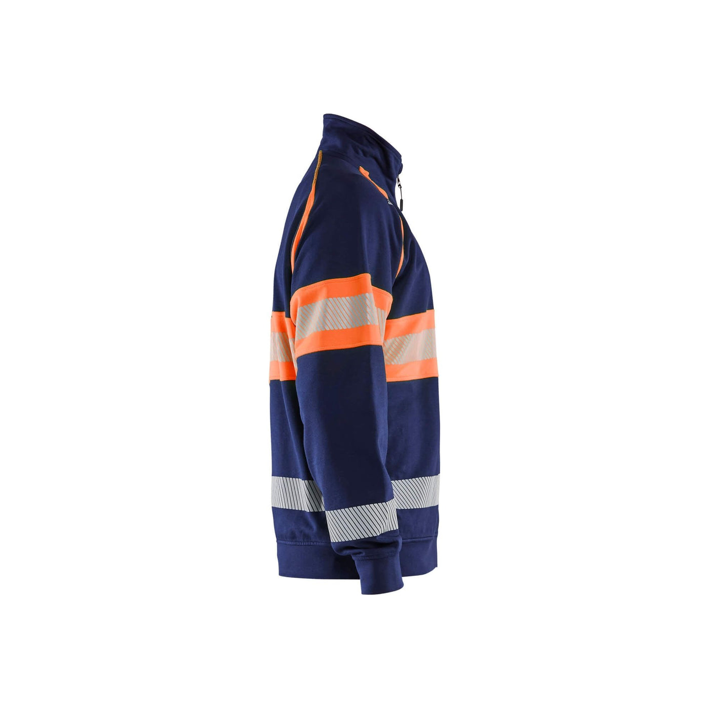 Blaklader 35511158 Hi-Vis Sweater Navy Blue/Orange Right #colour_navy-blue-orange