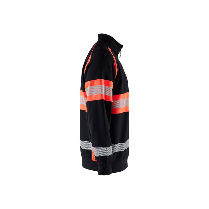 Blaklader 35531158 Hi-Vis Sweater Black/Red Right #colour_black-red