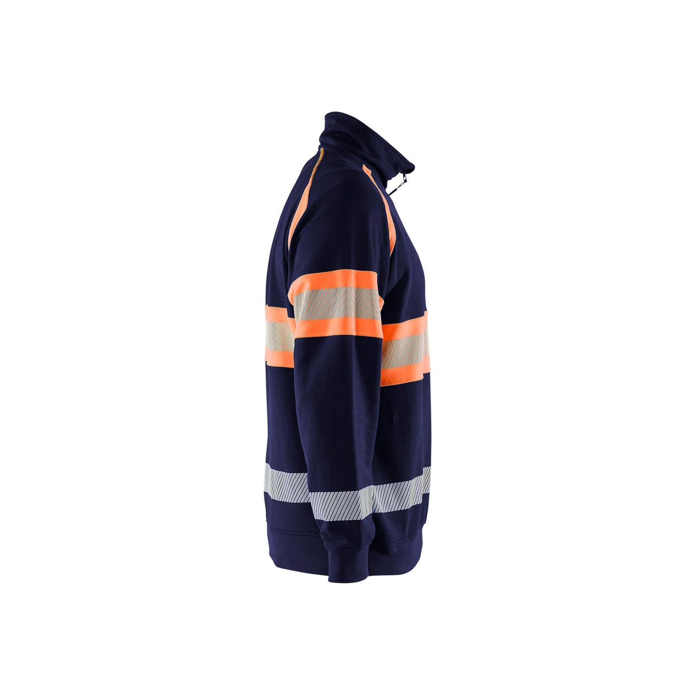 Blaklader 35531158 Hi-Vis Sweater Navy Blue/Orange Right #colour_navy-blue-orange