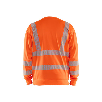 Blaklader 35622538 Hi-Vis Sweatshirt Orange Rear #colour_orange