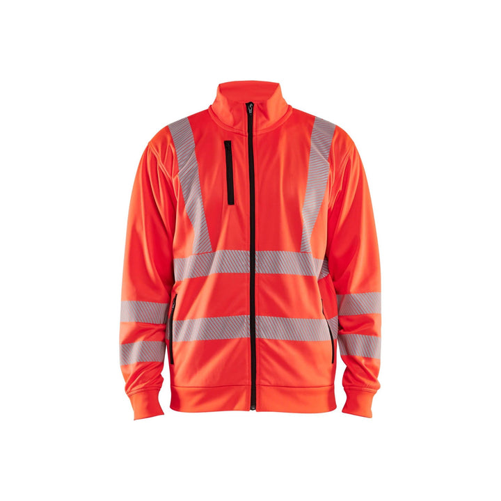 Blaklader 35632538 Hi-Vis Sweatshirt Full-Zip Hi-Vis Red Main #colour_hi-vis-red