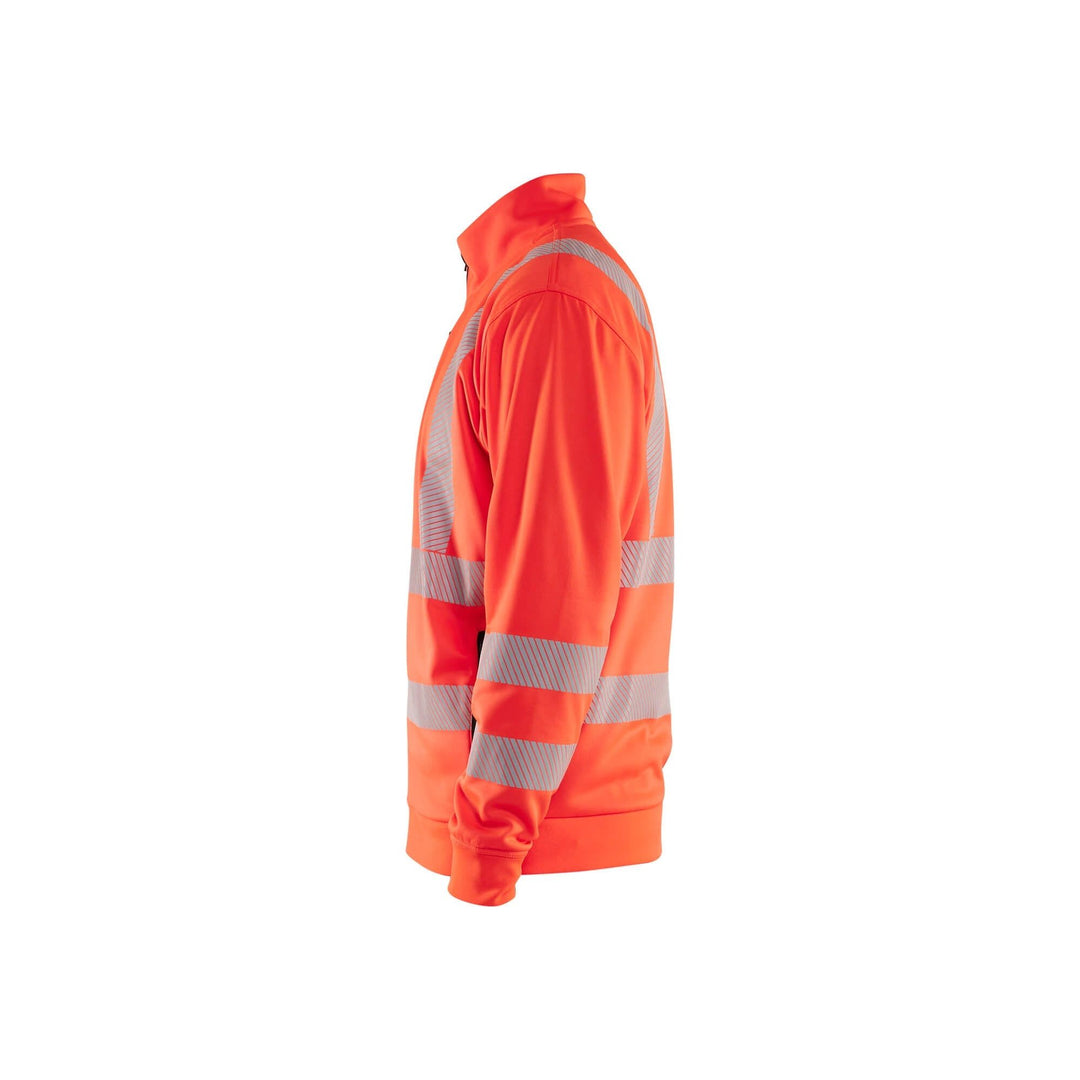 Blaklader 35632538 Hi-Vis Sweatshirt Full-Zip Hi-Vis Red Left #colour_hi-vis-red