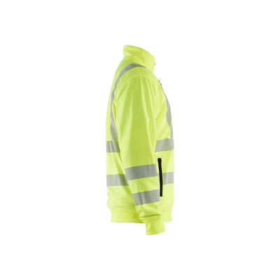 Blaklader 35632538 Hi-Vis Sweatshirt Full-Zip Hi-Vis Yellow Right #colour_hi-vis-yellow