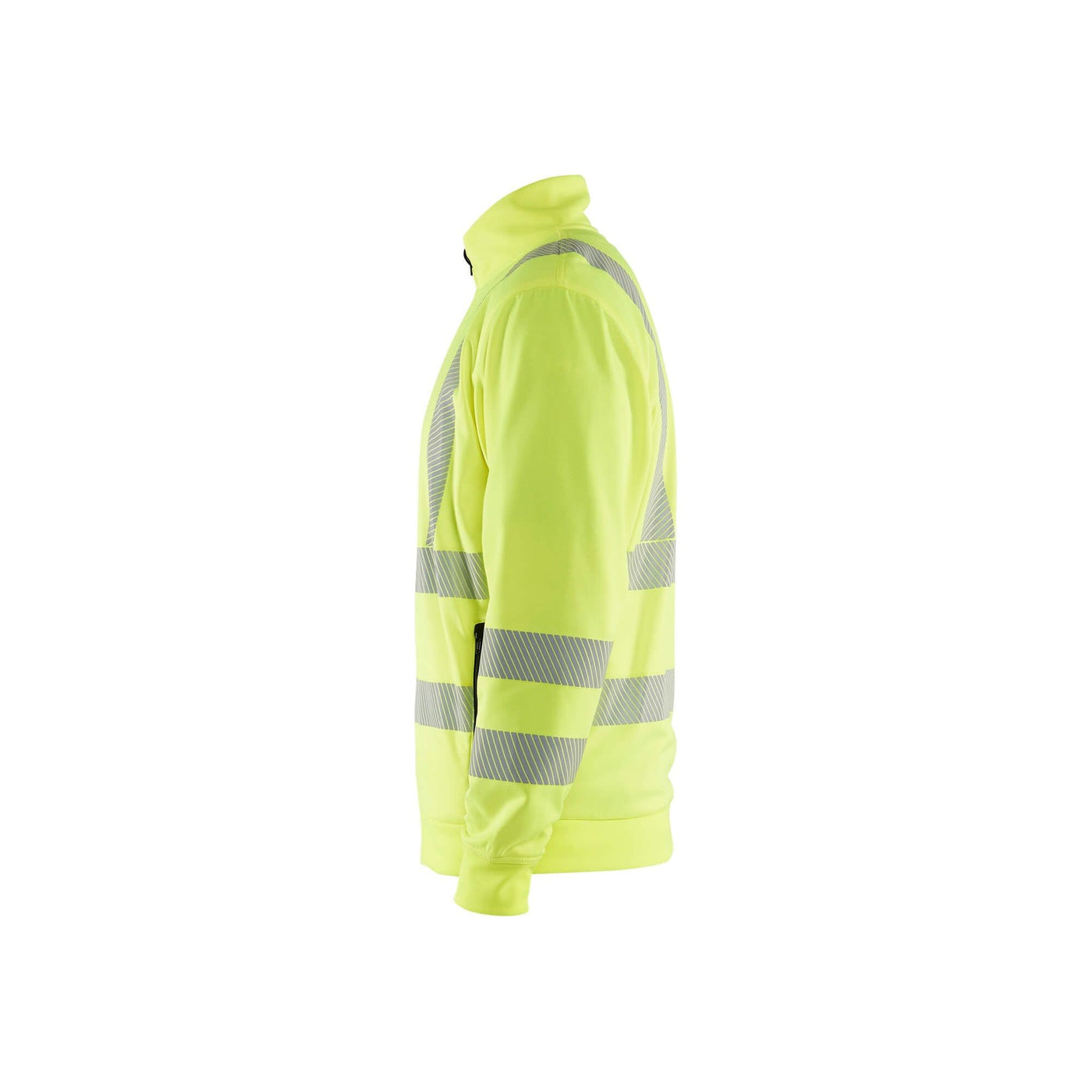Blaklader 35632538 Hi-Vis Sweatshirt Full-Zip Hi-Vis Yellow Left #colour_hi-vis-yellow