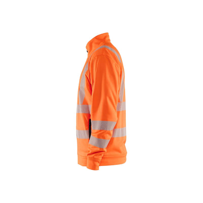 Blaklader 35632538 Hi-Vis Sweatshirt Full-Zip Orange Left #colour_orange