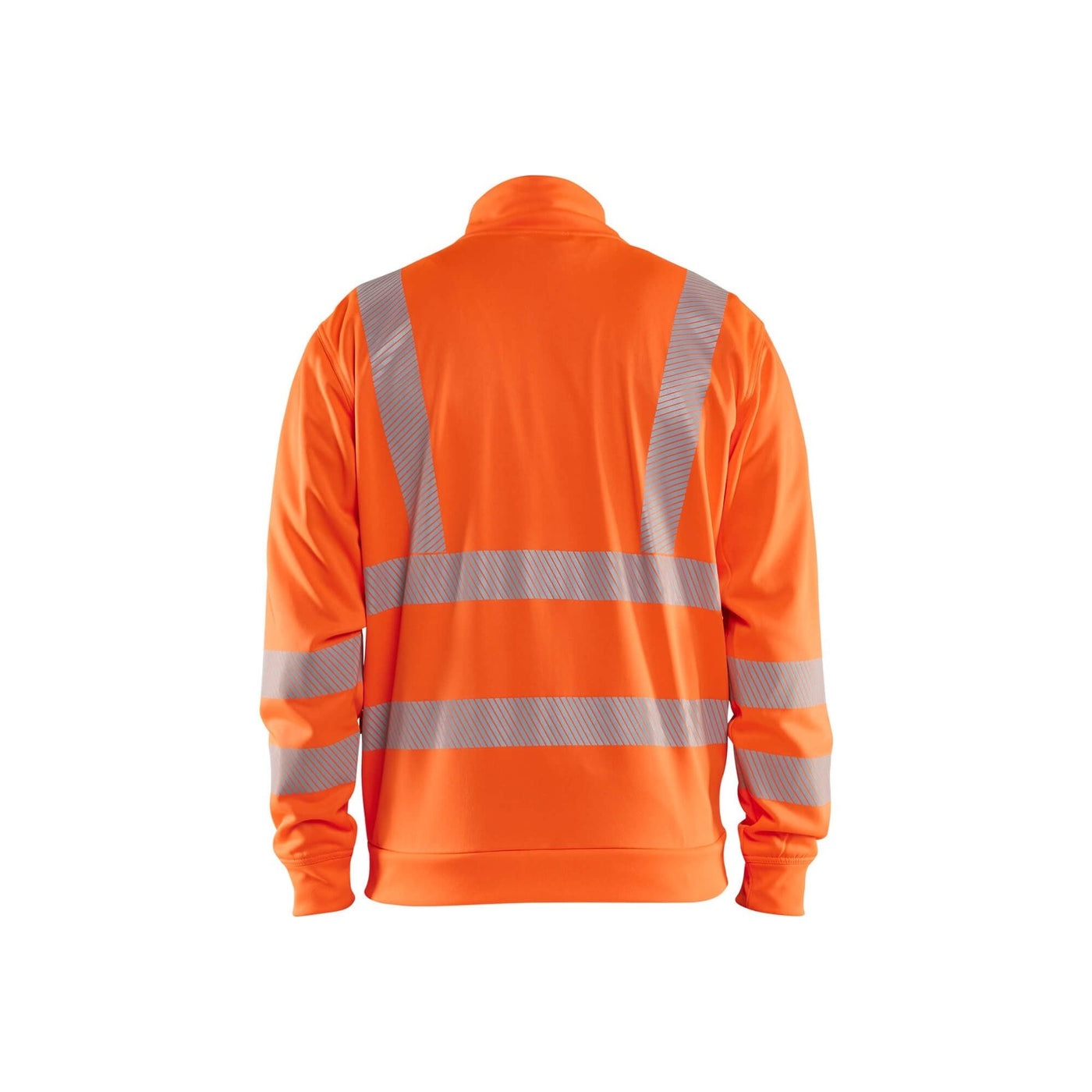 Blaklader 35632538 Hi-Vis Sweatshirt Full-Zip Orange Rear #colour_orange