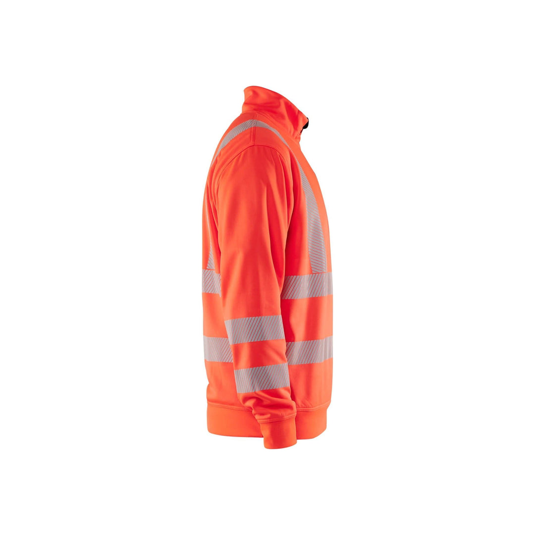 Blaklader 35642538 Hi-Vis Sweatshirt Half-Zip Hi-Vis Red Right #colour_hi-vis-red