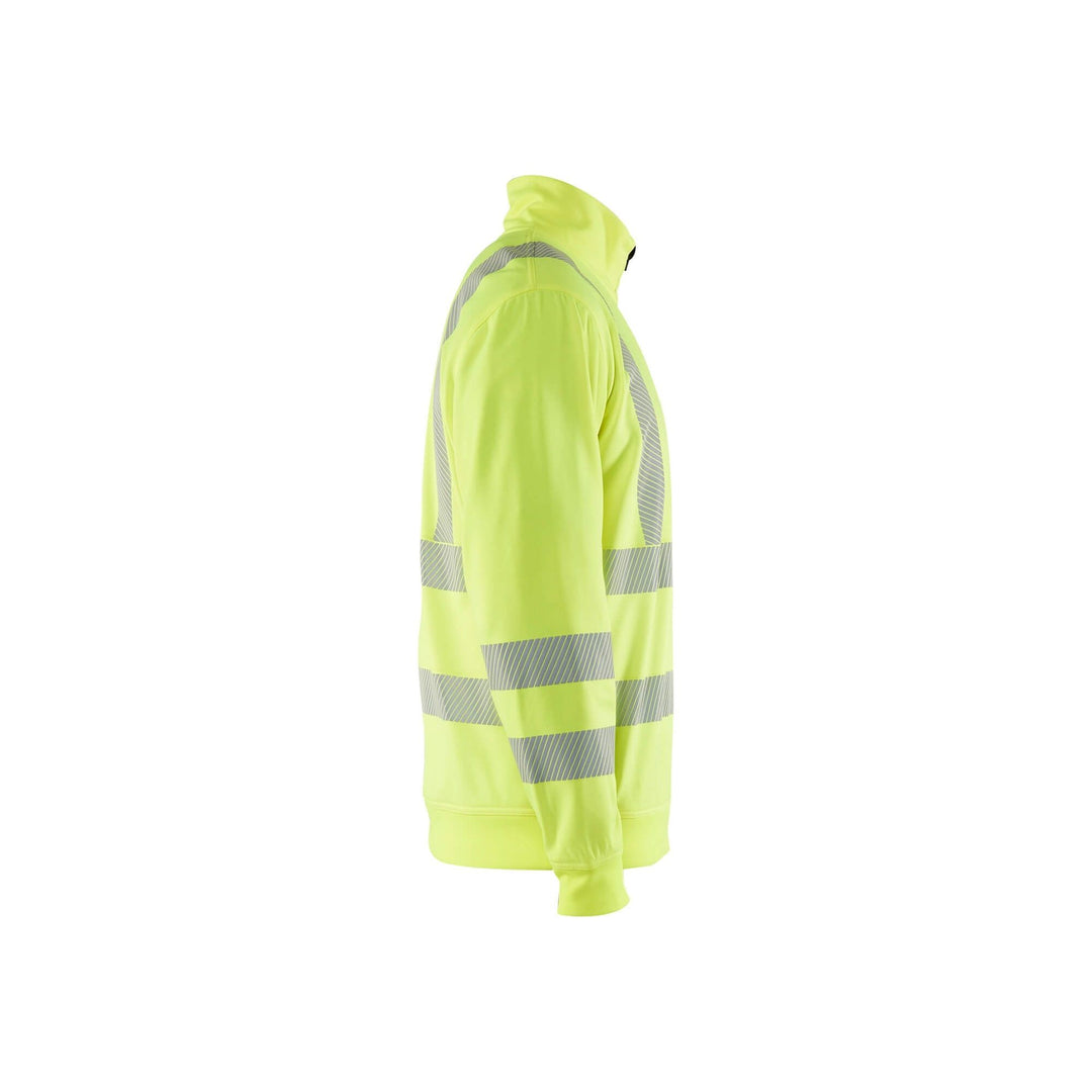 Blaklader 35642538 Hi-Vis Sweatshirt Half-Zip Hi-Vis Yellow Right #colour_hi-vis-yellow