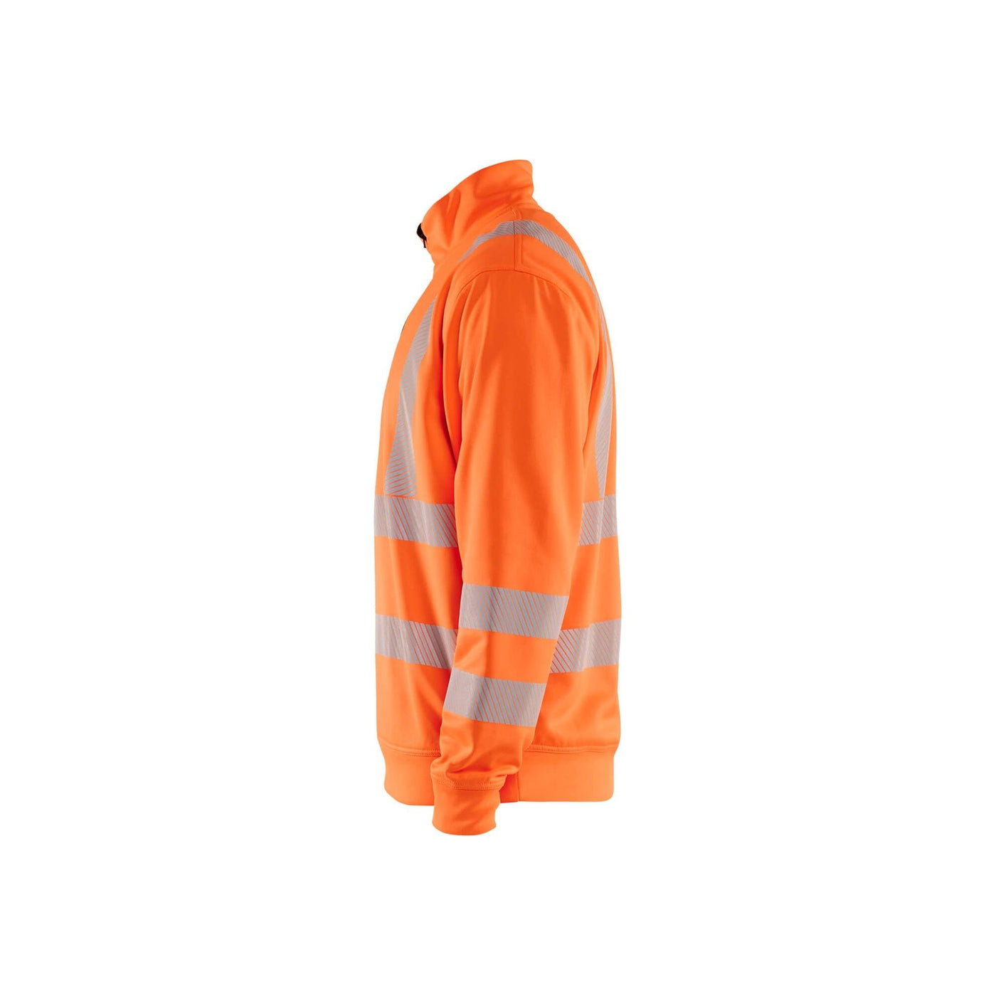 Blaklader 35642538 Hi-Vis Sweatshirt Half-Zip Orange Left #colour_orange