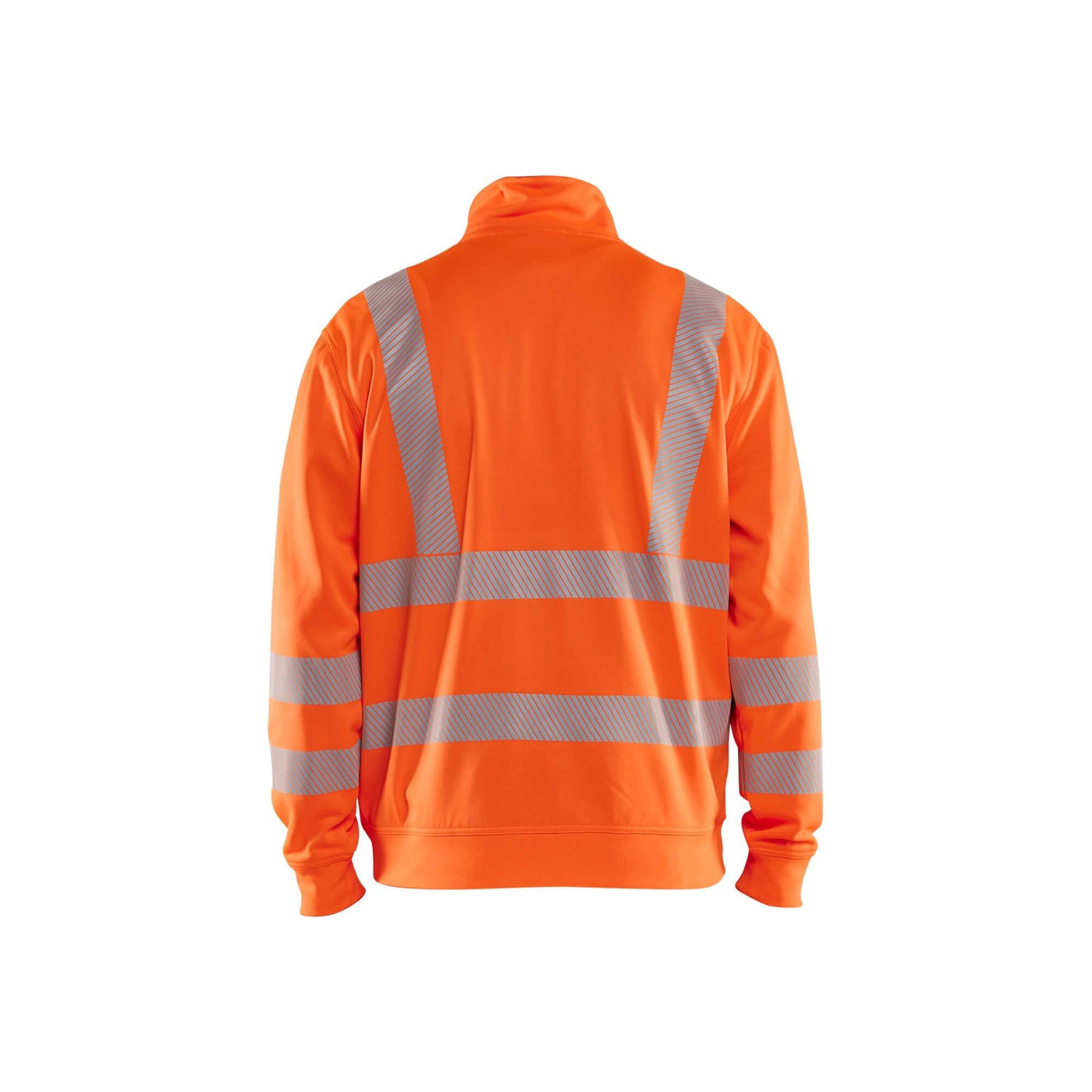 Blaklader 35642538 Hi-Vis Sweatshirt Half-Zip Orange Rear #colour_orange