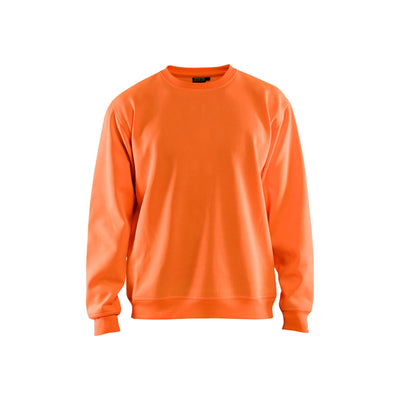 Blaklader 34011074 Hi-Vis Sweatshirt Round-Neck Orange Main #colour_orange
