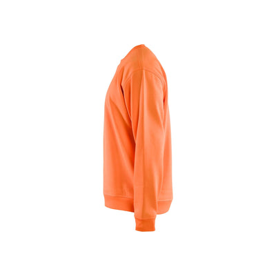 Blaklader 34011074 Hi-Vis Sweatshirt Round-Neck Orange Left #colour_orange