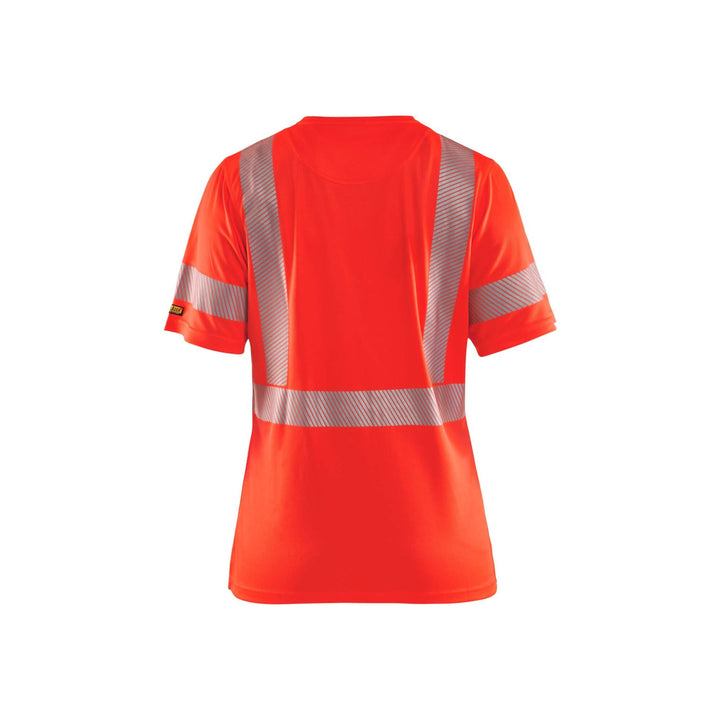 Blaklader 33361013 Hi-Vis T-Shirt Hi-Vis Red Rear #colour_hi-vis-red