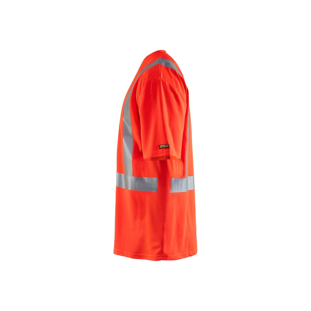 Blaklader 33821011 Hi-Vis T-Shirt Hi-Vis Red Left #colour_hi-vis-red