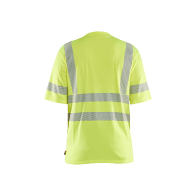 Blaklader 35222537 Hi-Vis T-Shirt Hi-Vis Yellow Rear #colour_hi-vis-yellow