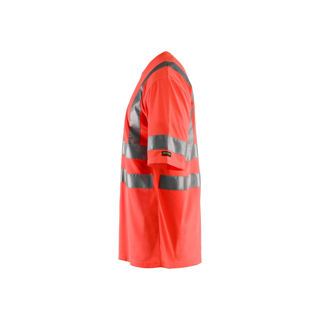 Blaklader 34131009 Hi-Vis T-Shirt Reflective Hi-Vis Red Left #colour_hi-vis-red