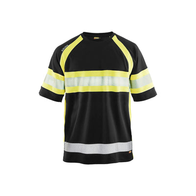 Blaklader 33371051 Hi-Vis T-Shirt UV-Protection Black/Hi-Vis Yellow Main #colour_black-yellow