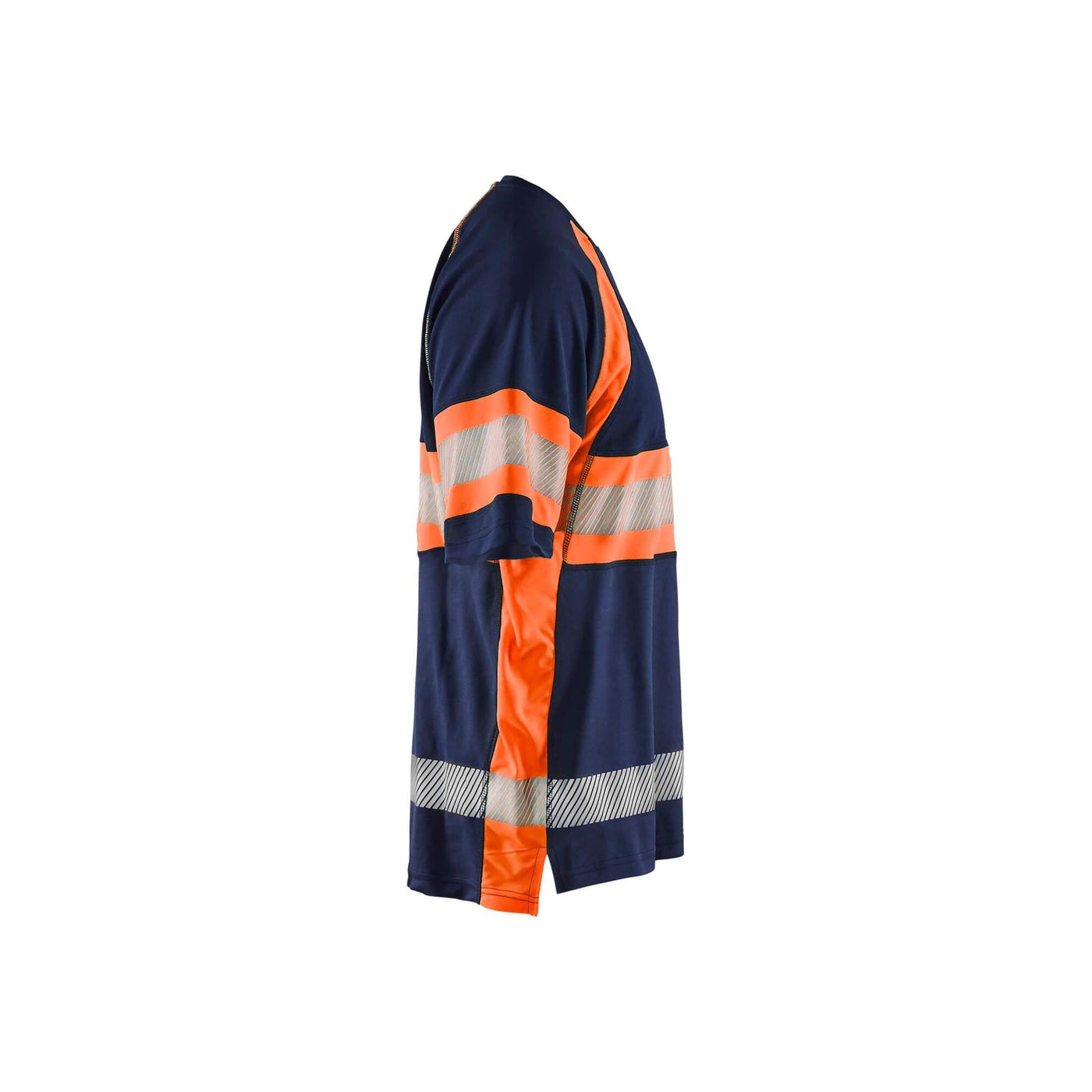Blaklader 33371051 Hi-Vis T-Shirt UV-Protection Navy Blue/Orange Right #colour_navy-blue-orange