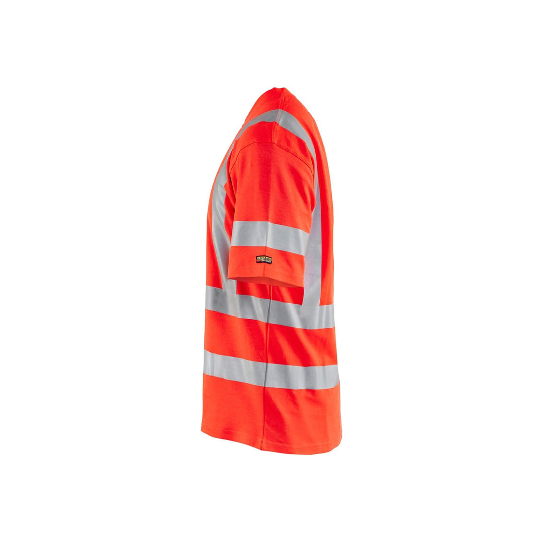 Blaklader 33801070 Hi-Vis T-Shirt UV-Protection Hi-Vis Red Left #colour_hi-vis-red