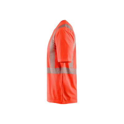 Blaklader 33861013 Hi-Vis T-Shirt UV Protection Hi-Vis Red Left #colour_hi-vis-red