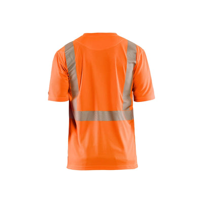 Blaklader 33861013 Hi-Vis T-Shirt UV Protection Orange Rear #colour_orange