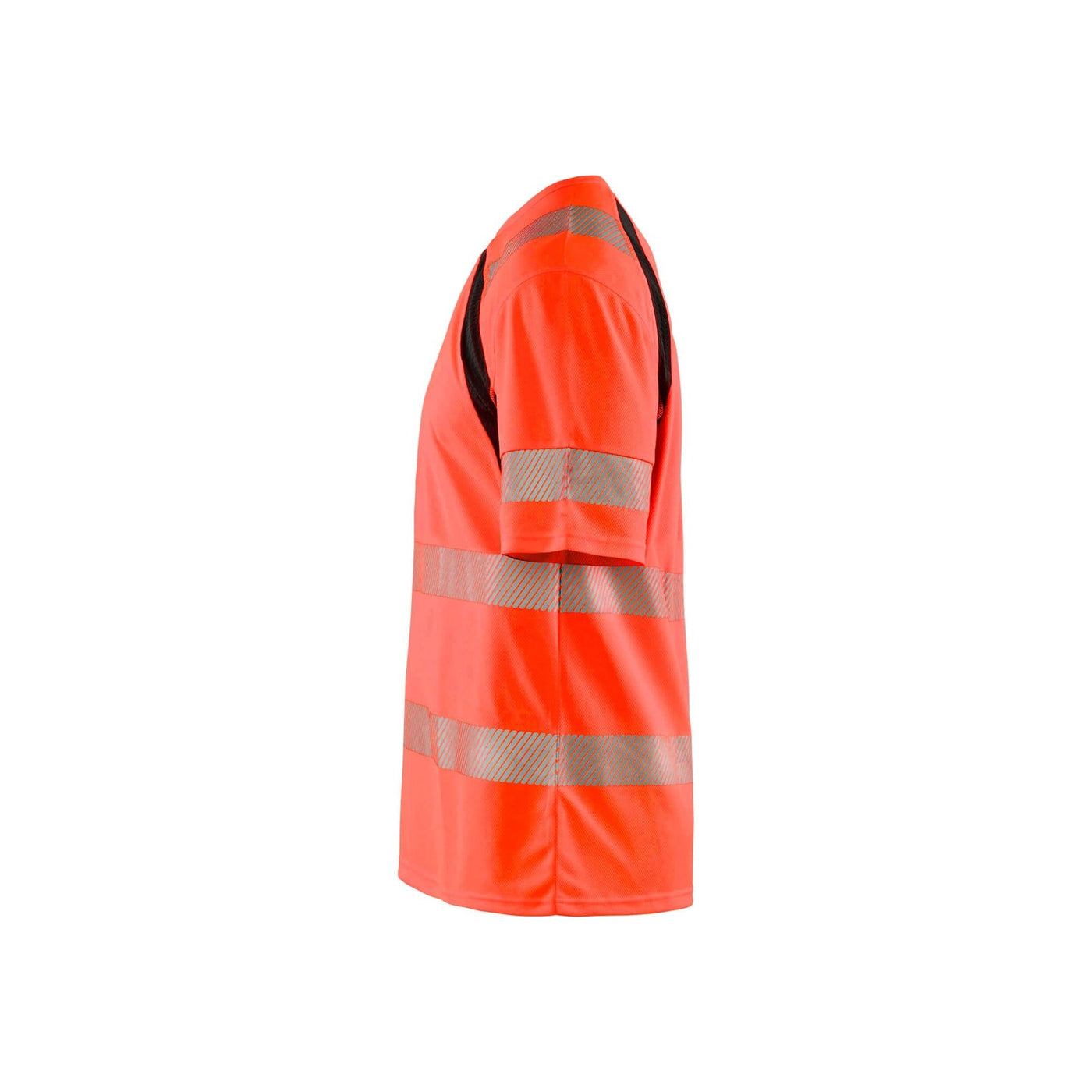 Blaklader 33971013 Hi-Vis T-Shirt UV-Protection Red/Black Left #colour_red-black