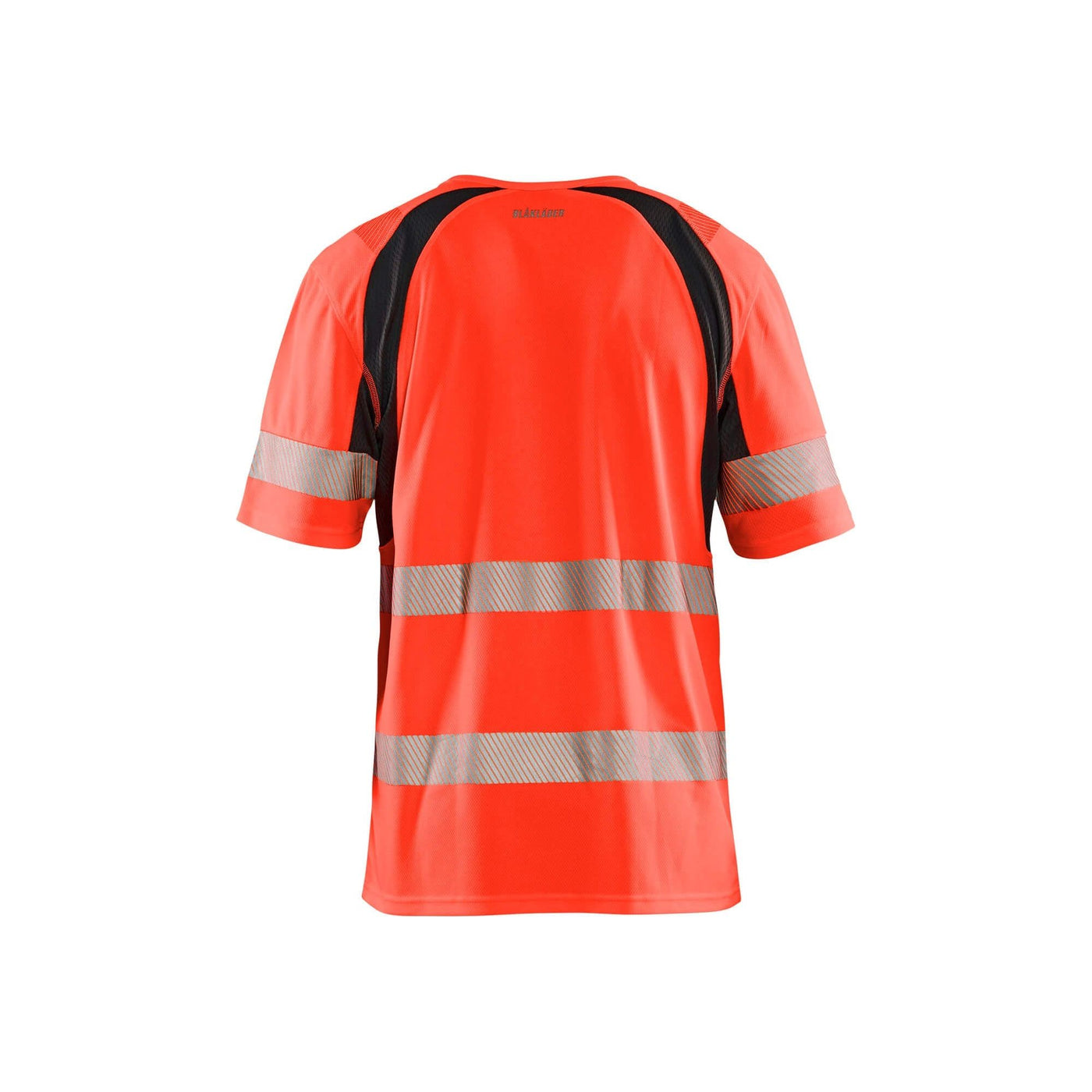 Blaklader 33971013 Hi-Vis T-Shirt UV-Protection Red/Black Rear #colour_red-black