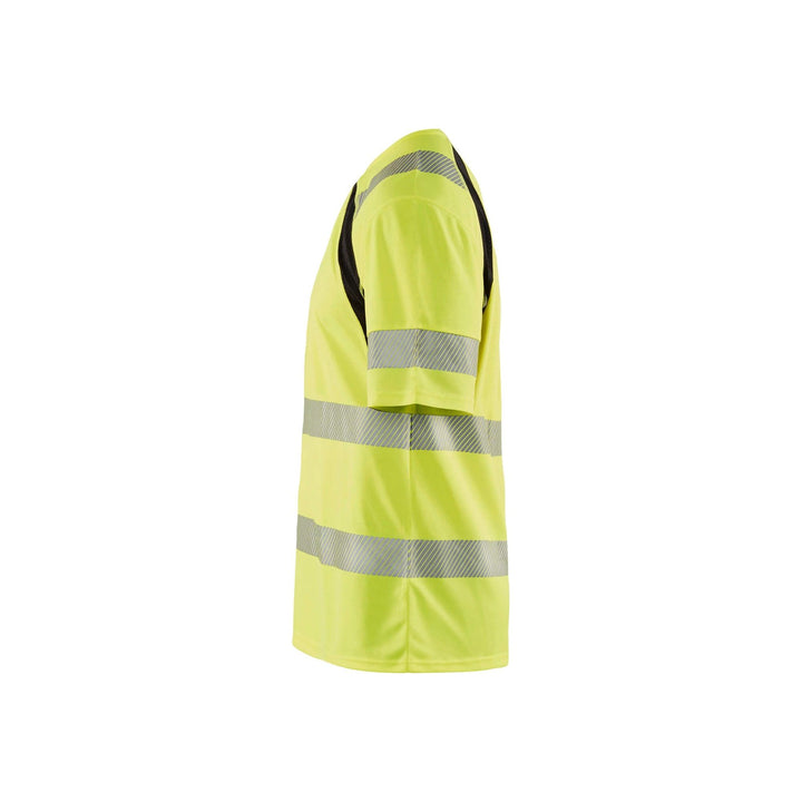 Blaklader 33971013 Hi-Vis T-Shirt UV-Protection Yellow/Black Left #colour_yellow-black