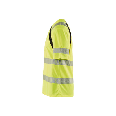 Blaklader 33971013 Hi-Vis T-Shirt UV-Protection Yellow/Black Left #colour_yellow-black