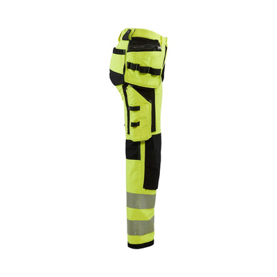 Blaklader 71971642 Hi-Vis Trousers Ladies 4-Way-Stretch Yellow/Black Right #colour_yellow-black