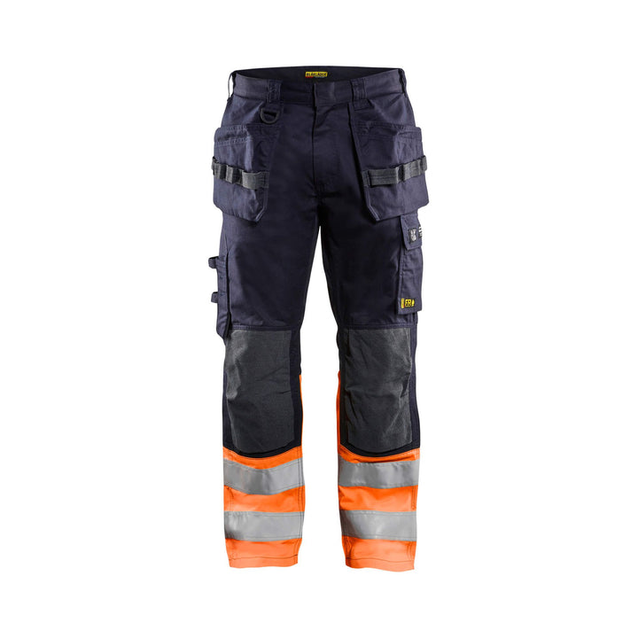 Blaklader 14891513 Hi-Vis Trousers Multinorm Navy Blue/Orange Main #colour_navy-blue-orange